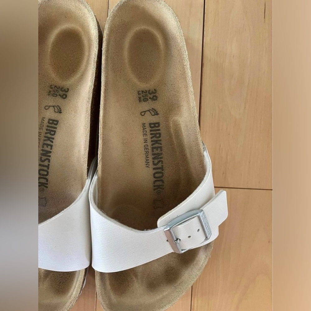 SOLD White Madrid Birkenstock Sandals 38